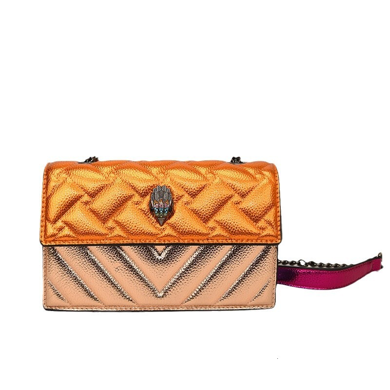 Designer Laser Colorful Patchwork Chain 2025 New Fashion Underarm Quilted Embroidery Eagle Head Crossbody Light Luxury Women's Bag