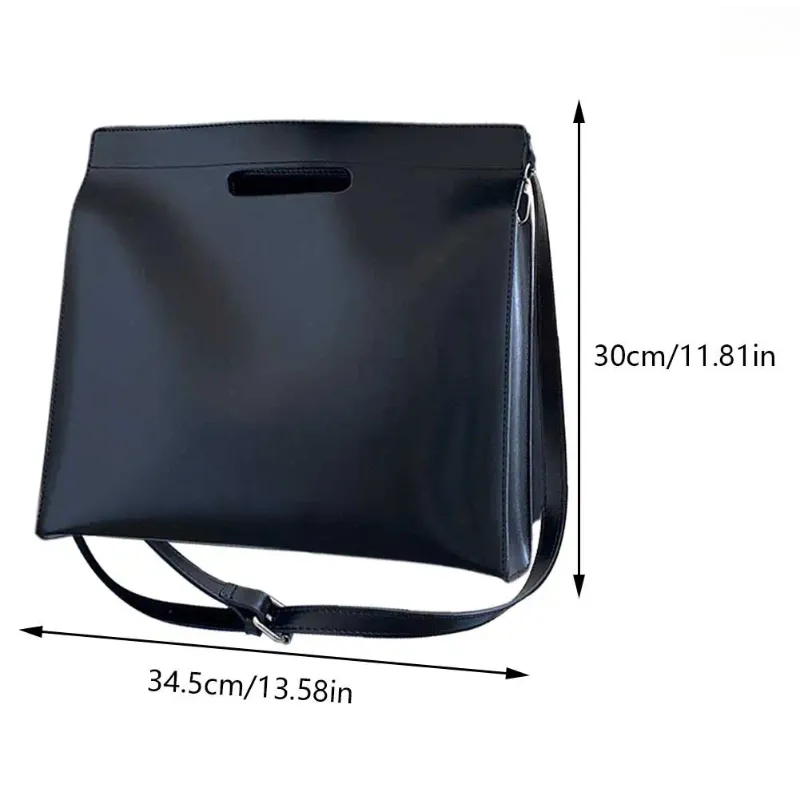 Elegant PU Leather Messanger Bag for Professional Women: Spacious Shoulder & Tote Hybrid Style Handbag