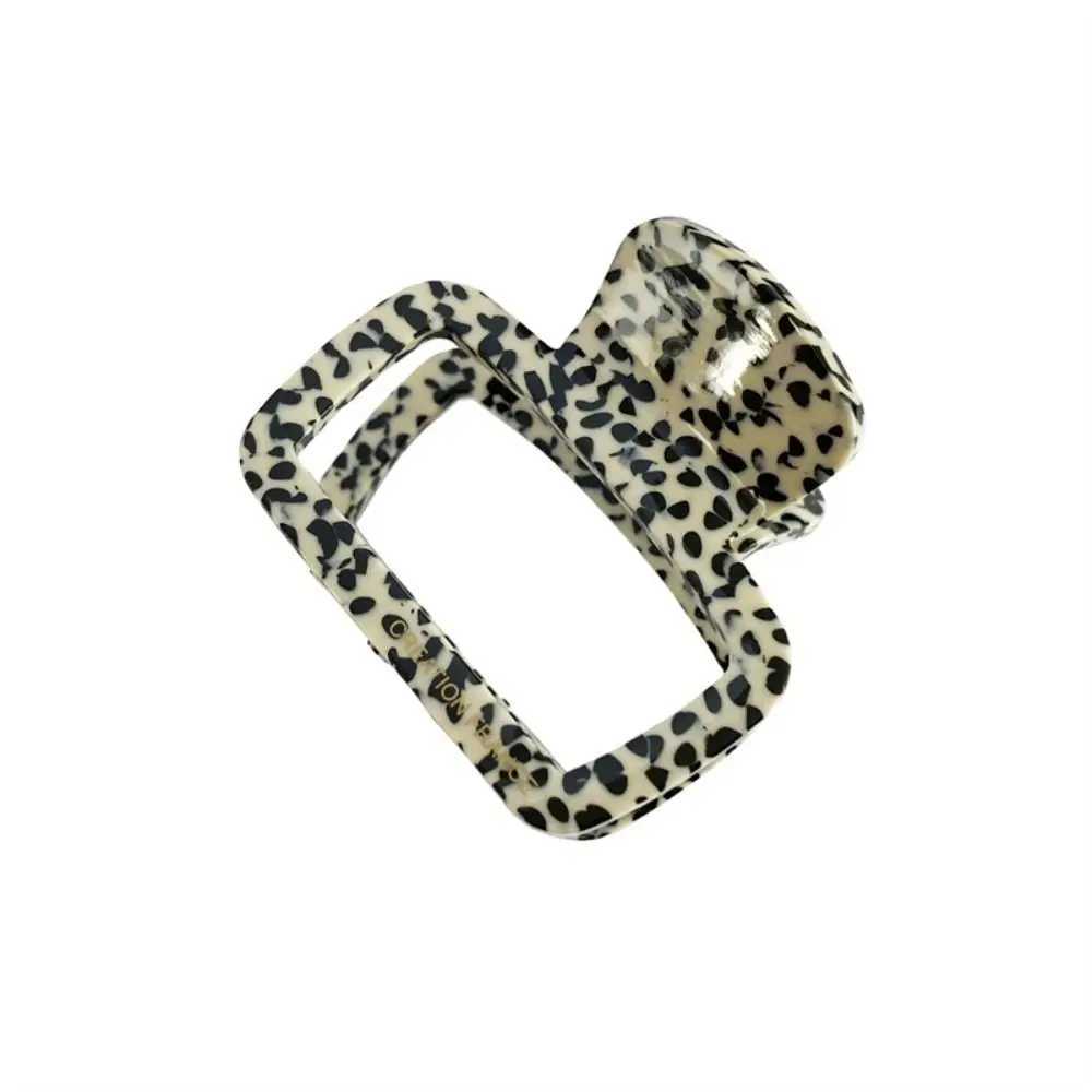 Acetic Acid Mini Hair Claw Retro Hollow Out Hair Grab Clip Acetate Hair Clips Y2K Leopard Pattern Square Barrettes Daily Y250707