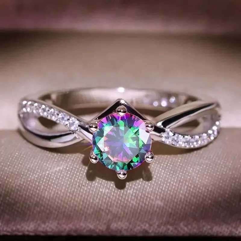 925 Sterling Silver Classic Wedding Ring Eight Hearts And Eight Arrows Design Six Claw Setting Zircon Jewelry XJ250707