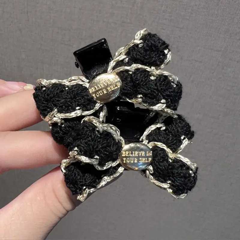 1pc Xiaoxiangfeng bow hair clip womens high-end grab clip side notch clip princess hair clip headband accessory Z250707