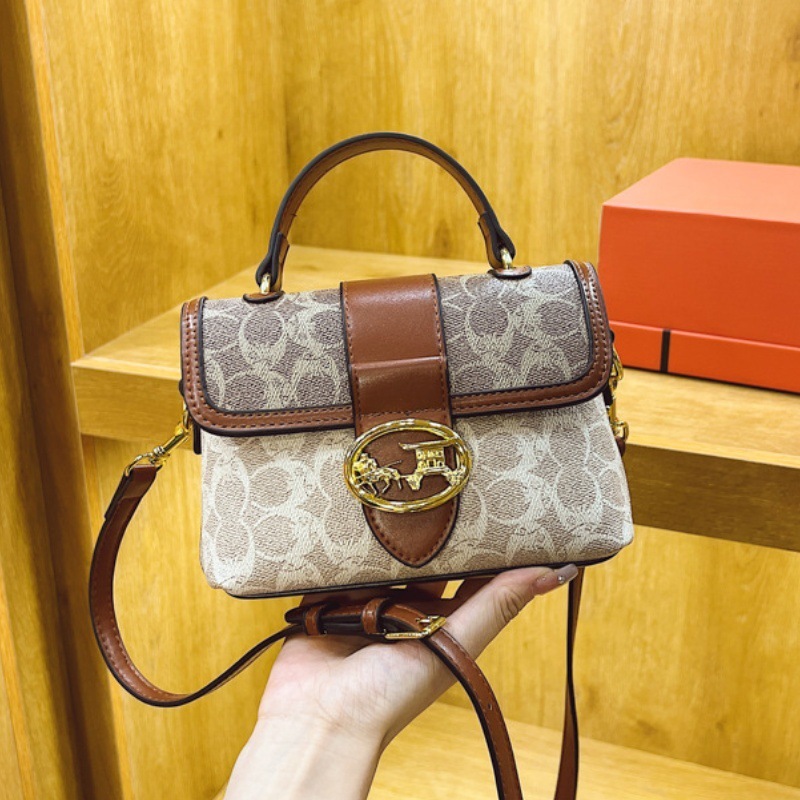 Designer French Niche for Women 2025 New Fashion Printed Shoulder Handheld Small Square Light Luxury Women's Bag