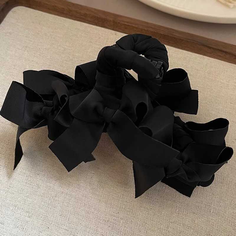 1pc Korean elegant and cute bow clip new high-end style large hair volume shark clip back of the head disc hair clip Z250707