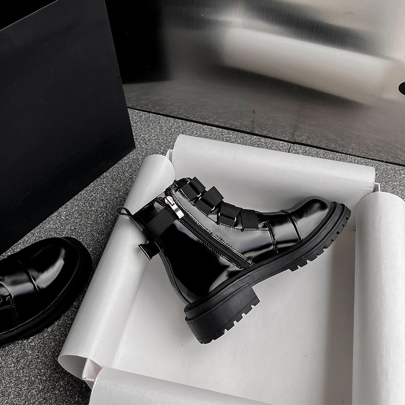 Autumn Women Women's Female Ankle Boots Cool Motorcycle Winter Shoes Slip On Brand Designer Footwear Ladies e697