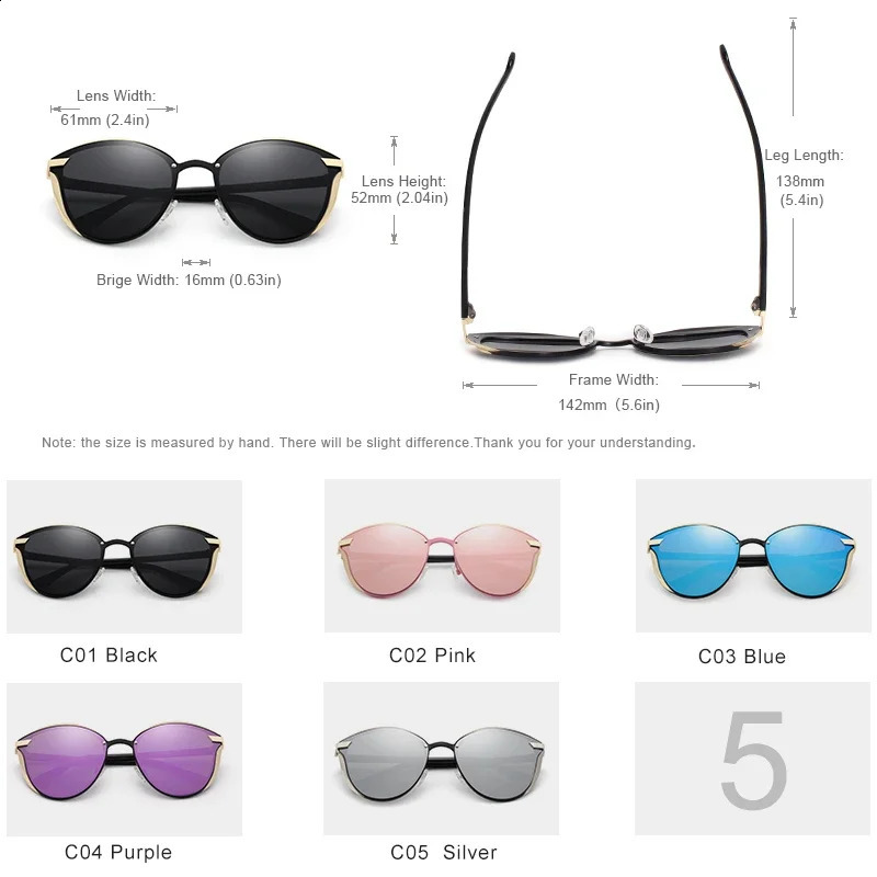 Kingseven Fashion Cat Eye Polarized Sunglasses Women y Ladies Driving Butterfly Glasses Men UV400 Large Frame Eyewear 250707