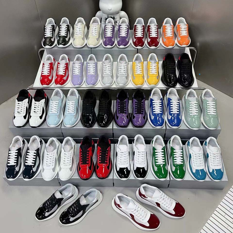 High Quality Designer Sneakers Lightweight Sneakers Patent Leather Mesh Trainers For Men And Women Breathable Walking Shoe Luxury Design Sneakers