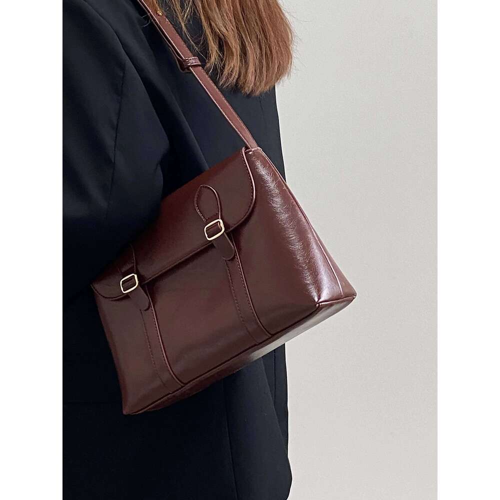 Vintage Women's Shoulder Large Capacity Ladies Tote Purse Handbags Pu Leather Female Messenger Bags College Girls Book Bag