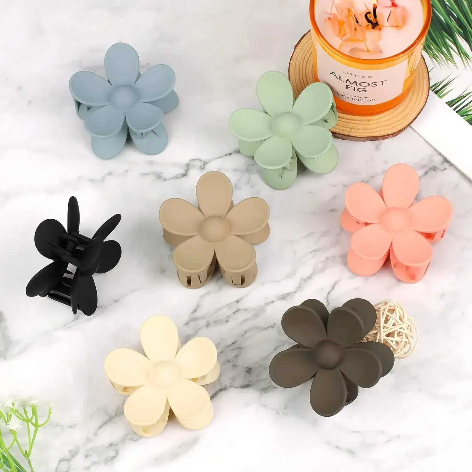 7 PCS Flower Claw Clips Hair Clips for Women Non-Slip Claw Clips for Thick Hair Women Girls Gifts 7 Colors Y250707