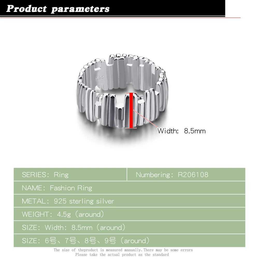 100% New Personality Fashion 925 Sterling Silver Irregular Ring Retro Finger Ring For Men Women Lovers Jewelry Gift XJ250707