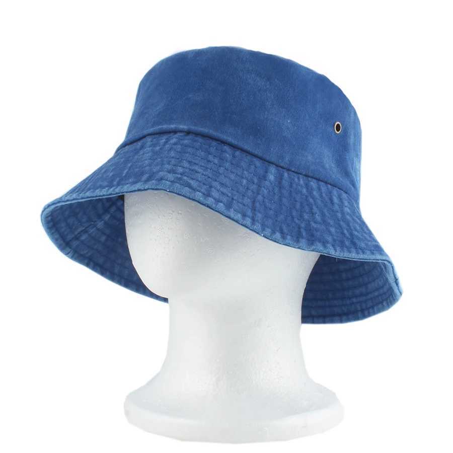 Parent-Child Summer Bucket Hat Kids Vintage Washed Denim UV Protection Sun Hats Panama Girls Boys Outdoor Cotton Caps Adult Y250707