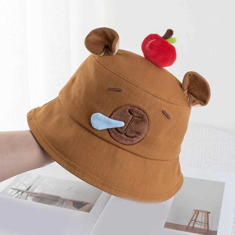 2025 New Spring Men Women Bucket Hat Creative Capybara Pattern Sun Protective Caps for Outdoor Daily Travel Photography Headwear Y250707