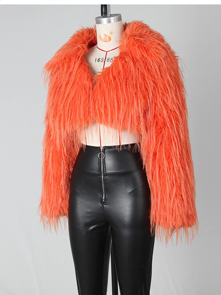 ZADORIN Winter Coat Woman Cropped White Faux Fur Coat Long Sleeve Fur Jacket Woman Y2K Clothes Sexy Tops in Coats Jackets 250703