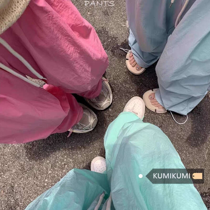 Dopamine Quick-Dry Casual Sports Women's Summer Thin Korean High-Waisted Loose Slimming Straight-Leg Wide-Leg Pants B5