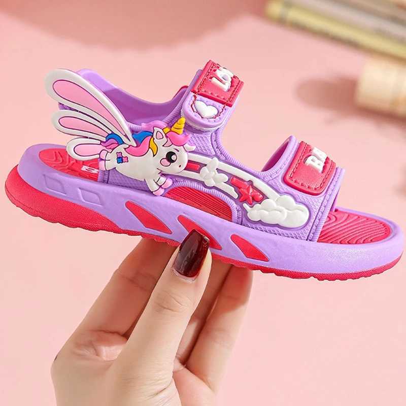 Girls Sandals Summer New Cute Princess Sandals Beach Shoes Soft Sole Girls Sports Children Sandals z250708IQ2N