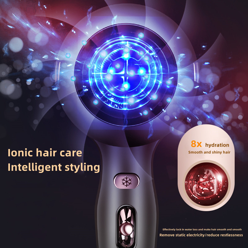 Professional Hair Salon Hair Dryer 3000W High-Power Strong Wind Speed Dry Blue Light Ion Mute Home Salon Hair Styling Tool