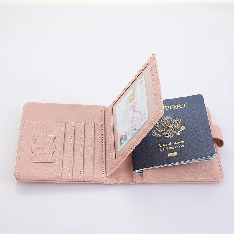 Multifunctional Passport Storage Bag Wallet Multilayer Card Leather Protective Cover Portable Document Clip 250628