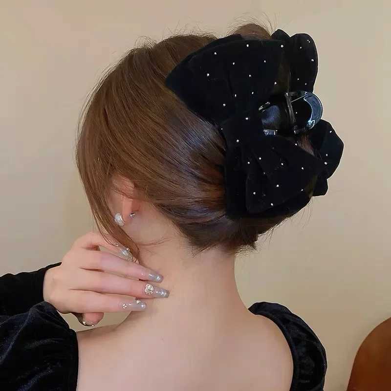 Large Bow Hair Claw Crab Women French Temperament Hairpin Hair Clip for Girs Ponytail Hair Accessories Clip Crab Hairpin Z250707