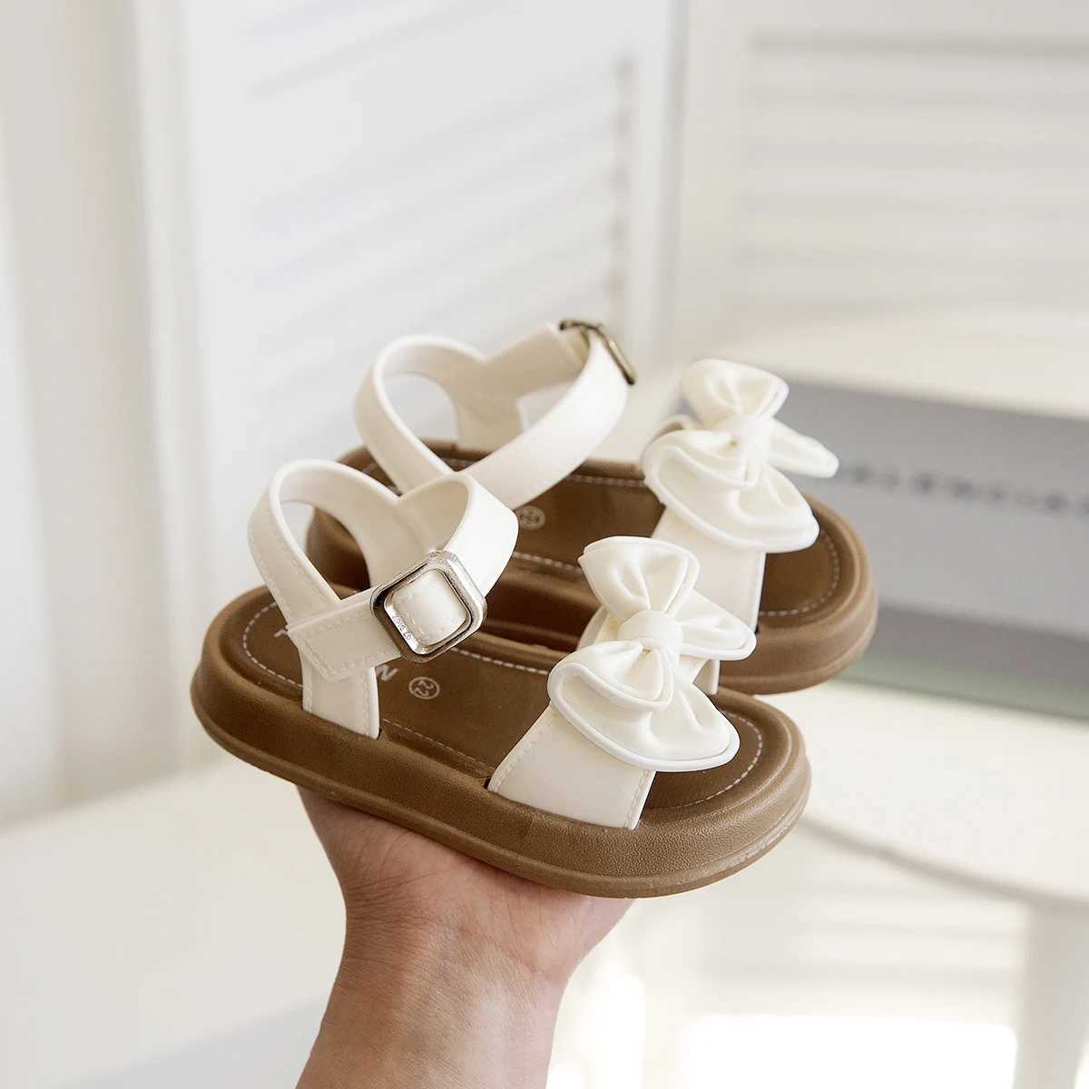 Girls Princess Summer Sandals Children Summer Beach Shoes Open Toe Shoes Fashion Bowknot Casual girls summer sandals shoes R250707