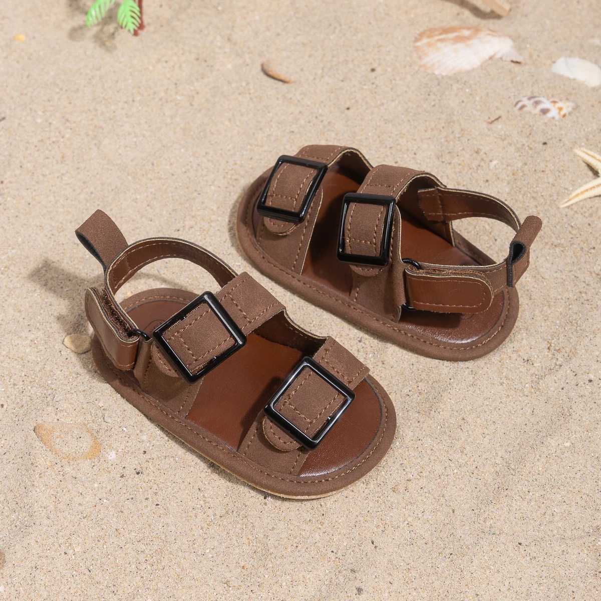 Infant Casual Style Buckle Decoration Beach Baby Sandals Anti-slip Comfortable Soft-soled Baby First Walkers R250707
