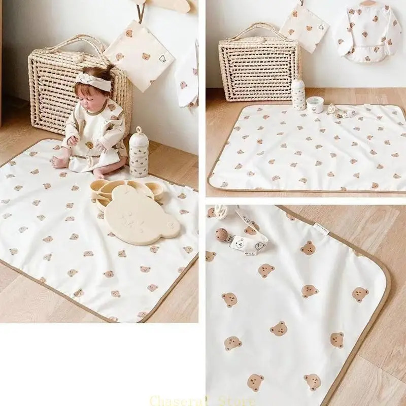 E7CE ReusableBaby Changing Pad Cover Waterproof TPU Changing Mat Breathable Leak Proof Diaper Mattress Infants Floor for Play 250707