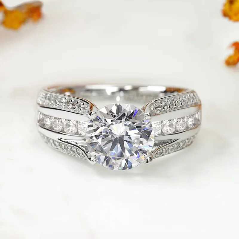 925 Sterling Silver AAA CZ Wedding Rings for Women Luxury Trendy Engagement Rings Modern Fashion Design Female Jewelry WholesaleXJ250707