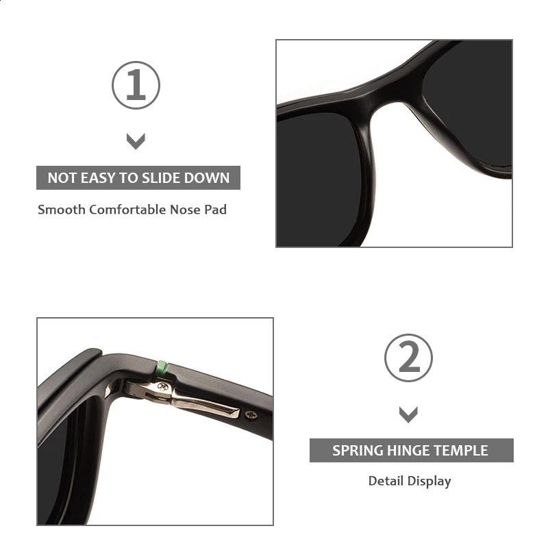 Men and Women Big Size Sunglasses Rectangular Full Rim Glasses Frames With Clip On Spring Hinge for Prescription Lenses 250707