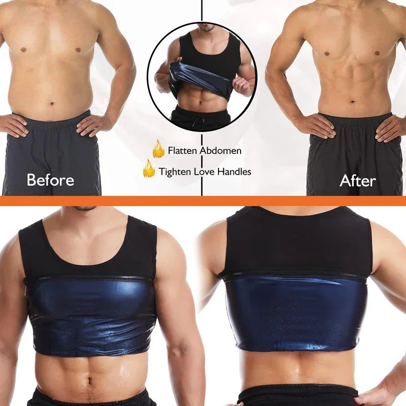 Men Neoprene Sweat Sauna Vest Body Shapers Waist Trainer Slimming Shapewear Shaper Corset For Women 250708