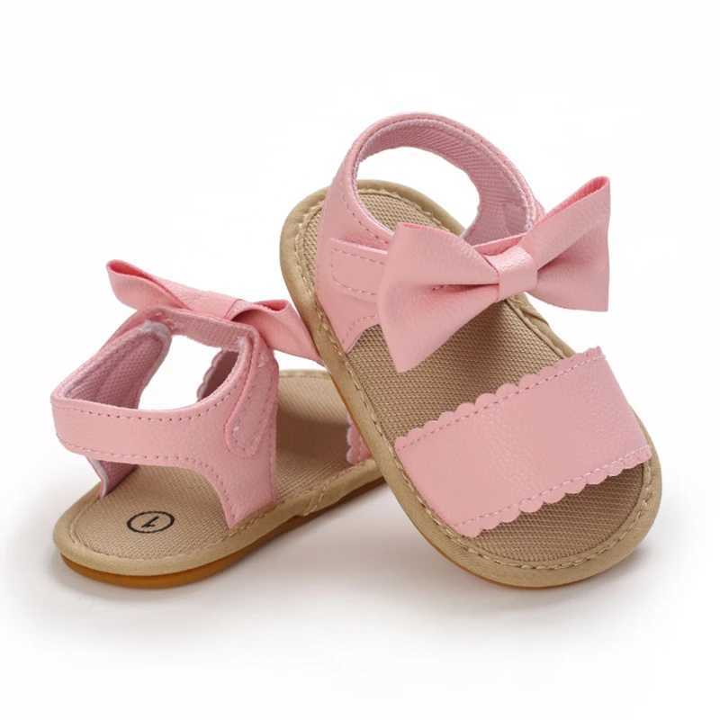 0-18M Baby Girl Sandals With Butterfly Bow High-Quality Soft Sole Anti-Slip Exposed Toe Summer Outdoor First Walking R250707