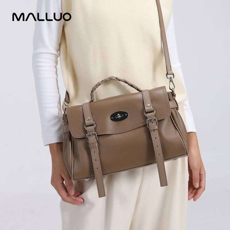 Women's Cowhide Genuine Leather Shoulder Bags Ladies Soft Fashion Design Bag Female Tote Handbag High Quality New