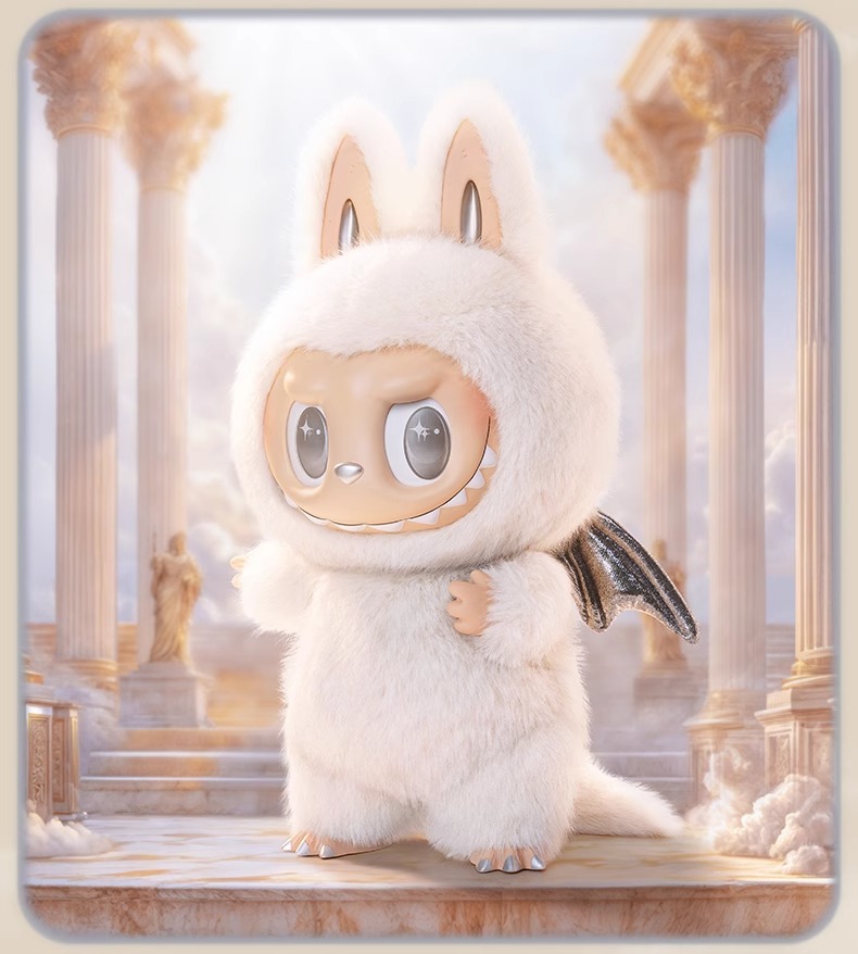 Labubu 58cm Zimomo 38cm Keychains Pendant Angel Leader Archangel Plush Toy Stuffed Toy Soft Toy Doll Action Figure Rubber Decorations Box