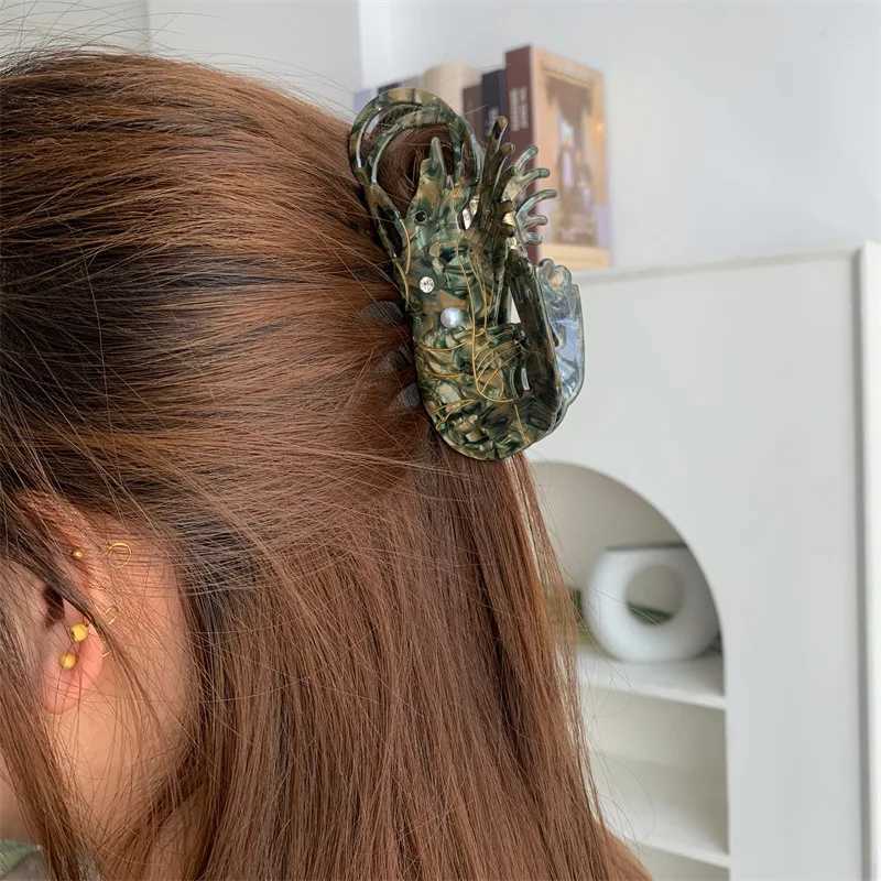 New Design Crayfish Acetic Acid Hair Grab Clip Trendy Personality Shark Clips Cute Lobster Hair Claws Hair Accessories For Women Z250707