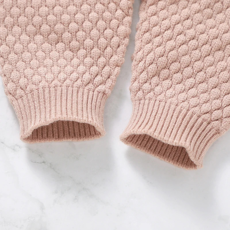 0-18m Autumn Winter Long Sleeve Knitted born Boys Girls Jumpsuits Hats Outfits 2pcs/Sets Infant Overalls Baby Romper Clothes 250707