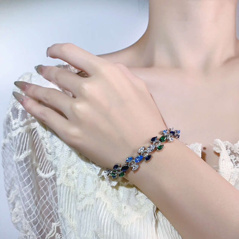 Autumn Winter New Jewelry Bracelet Luxurious Marquise Zircon Hand Accessories High-End Women's Elegant Versatile A73