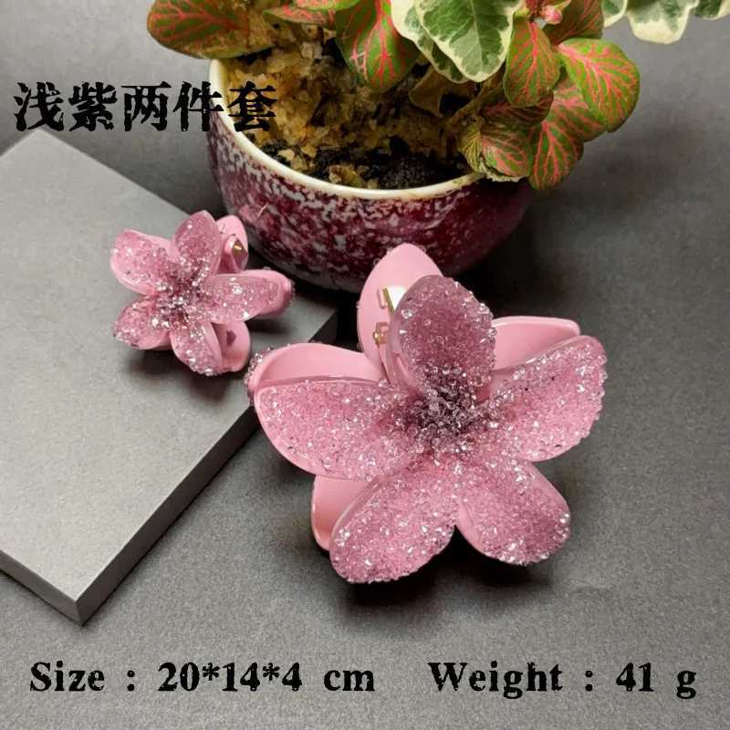 Sweet Transparent Crystal Egg Flower Shark Hair clip Claw For Women Girls New No Slip Crab Hairpin Hair Accessories Tool Gift Z250707
