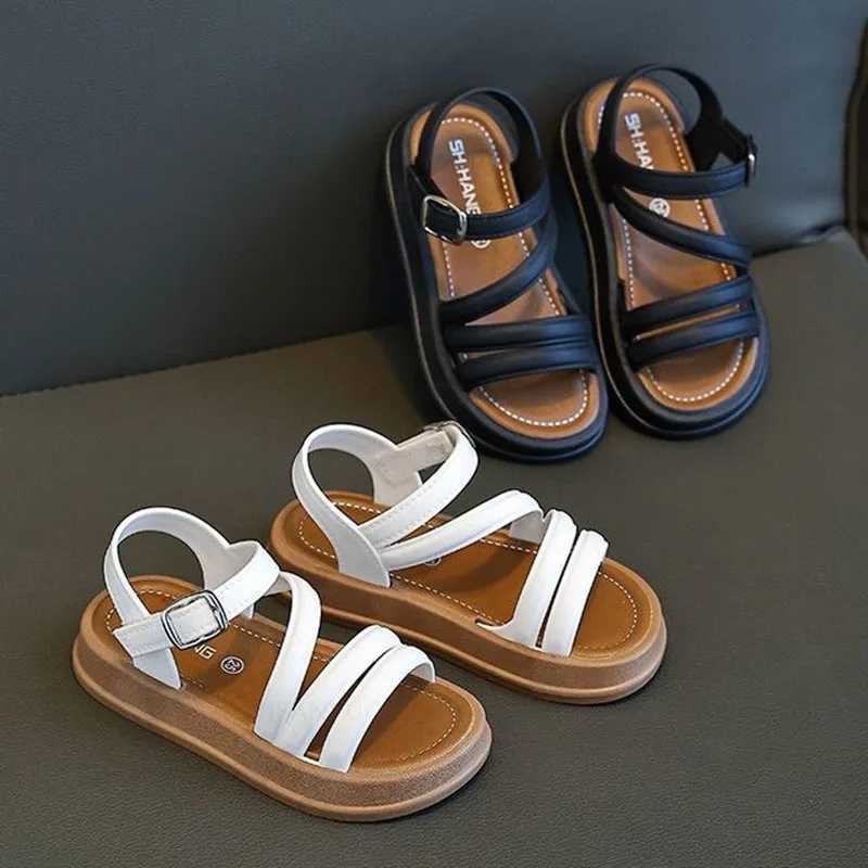 Elegant Baby Girls Sandals Summer New Casual Children Sandals Girls Flat Shoes Fashion Casual Non-Slip Kids Student Beach Shoes z250708789Y
