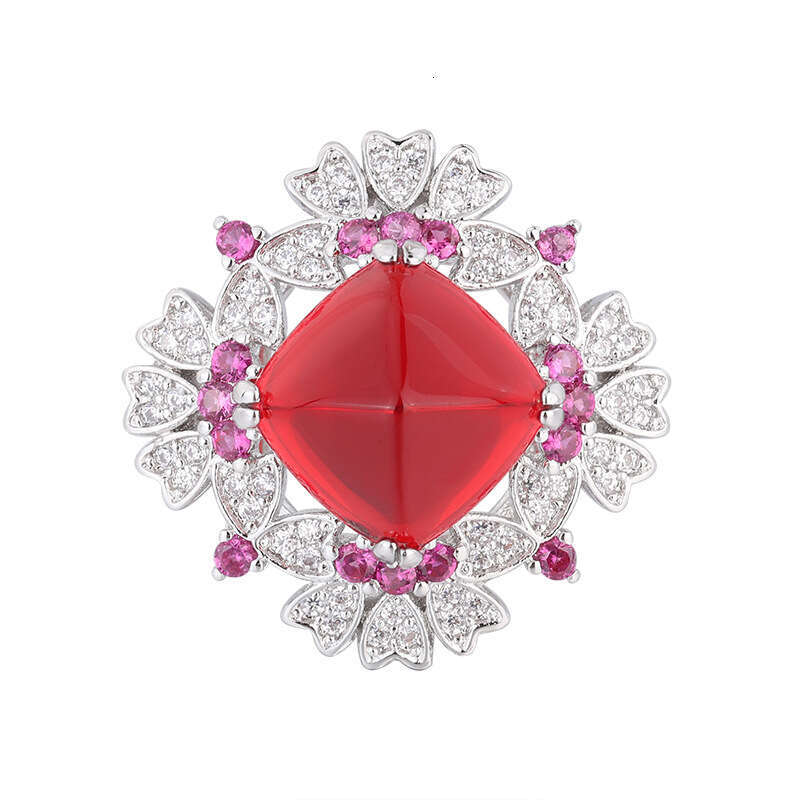 Huayoumei Sugar Tower Blue Wrist Red Bracelet Light Colorful Zircon Ring For Women 93F