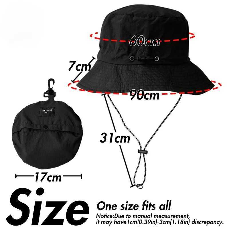 Waterproof Bucket Hat for Women Men Rain Hat UPF 50+ Wide Brim Boonie Sun Hat Foldable Summer Floppy Beach Fishing Safari Hat Y250707