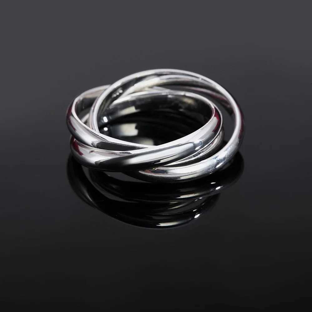925 Sterling Silver Three Round Woman Rings Fine Jewelry Wholesale Trending Products GaaBou Jewelery XJ250707