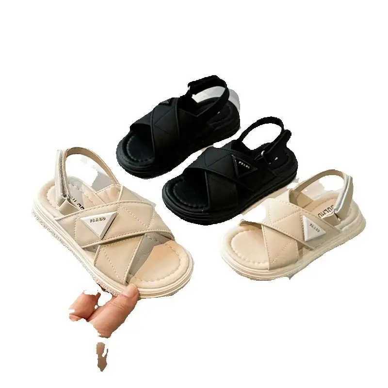 2025 Summer Casual Cute Round Toe Buckle Solid Color Comfortable Childrens Casual Sandals Girls Shoes Toddler Girl Shoes R250707