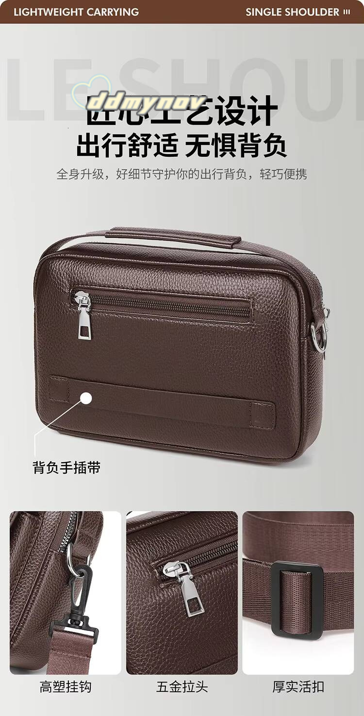 2025 New Men Shoulder Bag PU Leather Waterproof Crossbody Messenger Bags with Flip Cover handbag Sac pour homme ddmynov