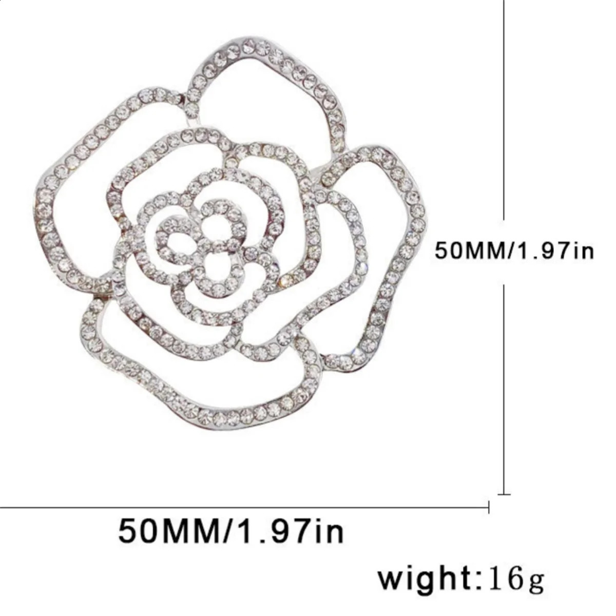 Elegant Rose Brooch Alloy Shining Mens and Womens Jewelry Wedding Party Gift Fashion Decoration Clothing Accessories y2k 2024 250625