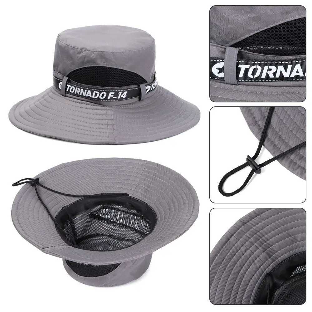 Bucket Hat Fishing Camping Hiking Sun Hat Summer Sun Hat Bucket Hat UV Protection Wide Brim Y250707