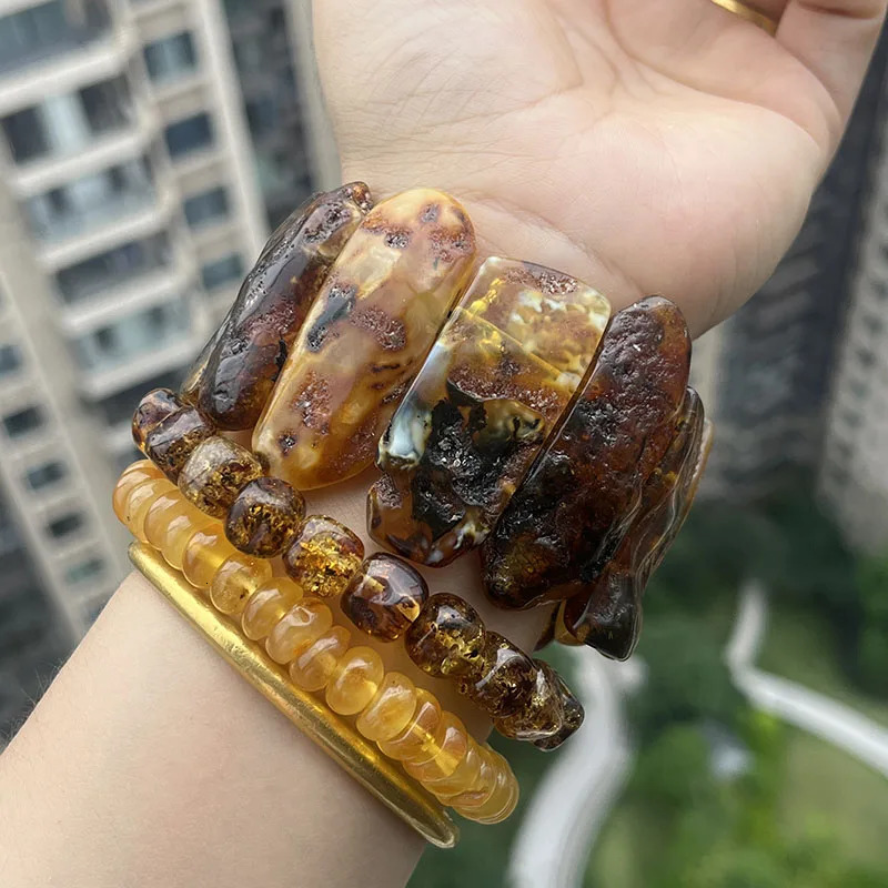 Amber Bracelet Bangle for Unisex Gogerous Gift 100% Natural Genuine Bead Factory Baltic Stone Europe Unique Jewelry Supplier 250708
