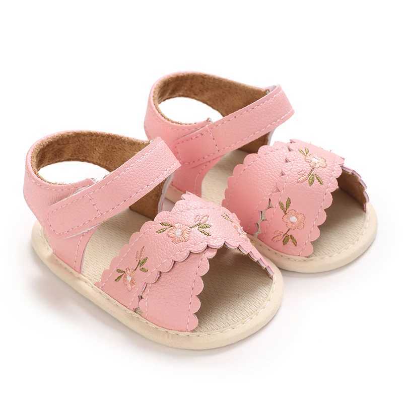 2025 Summer New Girls Sandals Childrens Princess Shoes Embroidered Shoes Girls Baby Shoes Soft Soled Anti-Slip Baby Shoes R250707