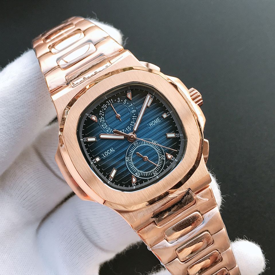 Fashion Classic Mens High Quality Automatic Mechanical Movement 40MM Stainless Steel Strap Business Watch Montre de Luxe