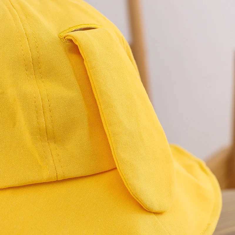 Kids Summer Broad-brimmed Cotton Hats Children Bucket Caps for Beach Holiday Boys Girls Sun Protection Hat Parent-child Outfit Y250707