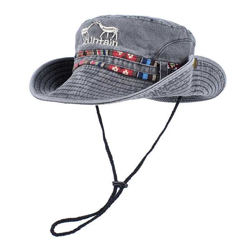 2025 Summer Mens Panama Hat Women Beach Sun Protection Bucket Hat Retro Letter Embroidered Bob Fisherman Hats Visor Fishing Cap Y250707