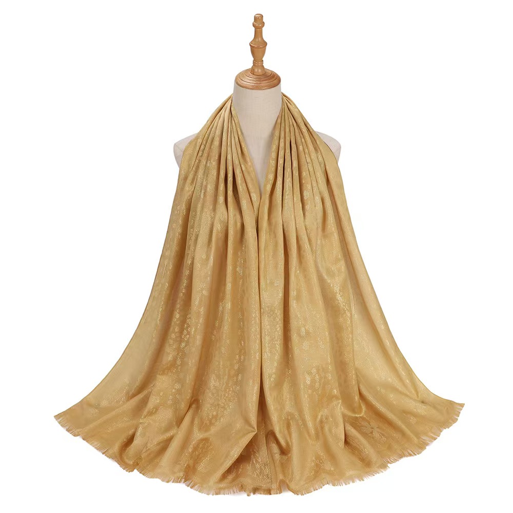T1165 Silk Satin Scarf Malaysia Indonesia Pure Color Turban Scarf