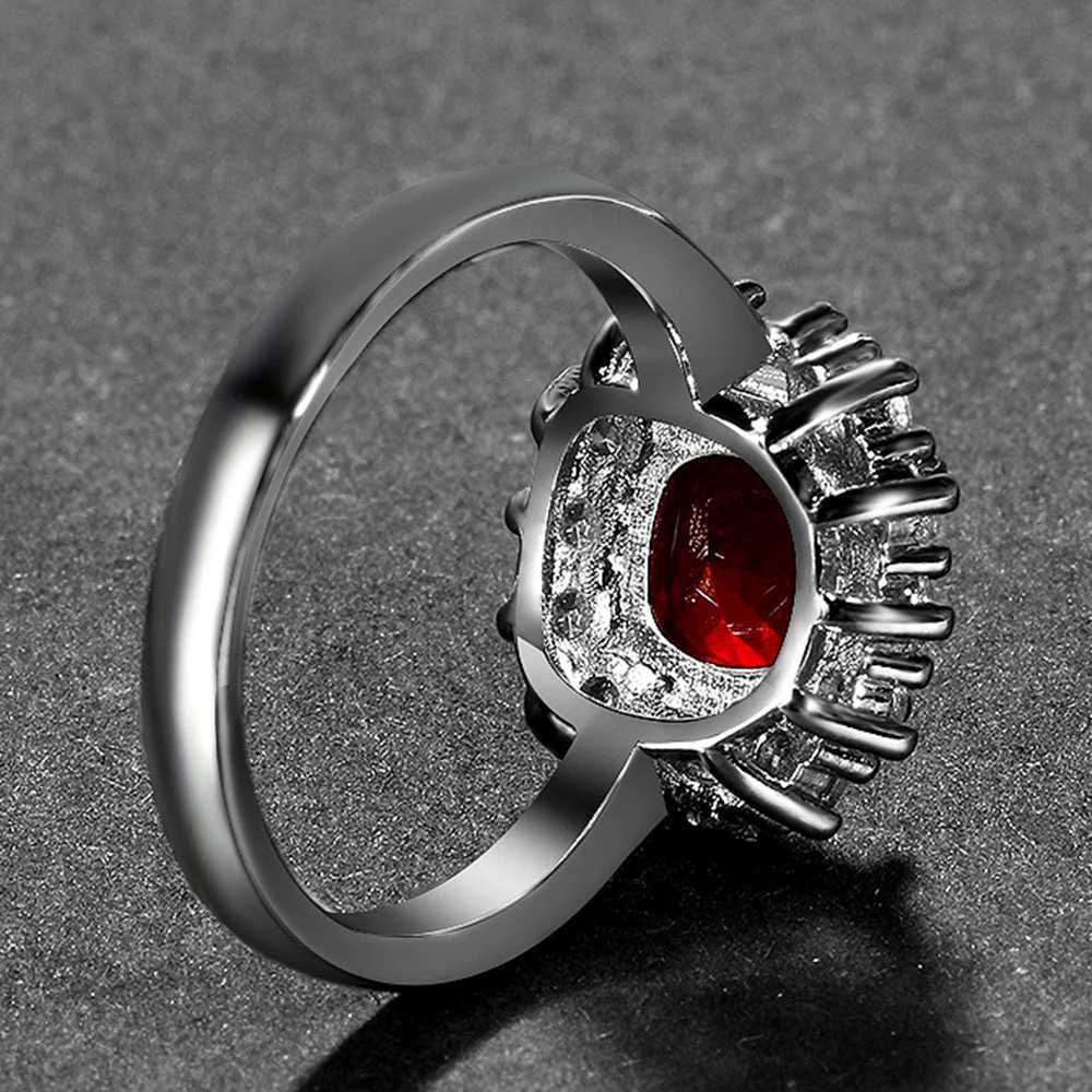 8x8MM Ruby Charms 925 Silver Jewelry Romantic Woman Wedding Rings With AAAA Cubic Zirconia Stones Wholesale Fine Jewelry Ring XJ250707