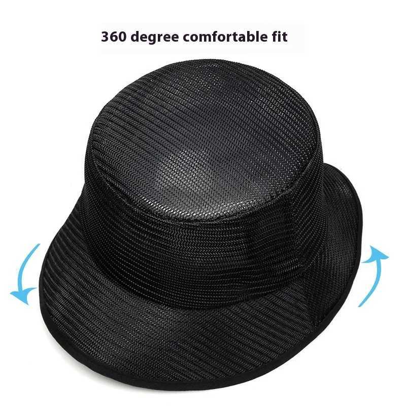 Full Mesh Breathable Oversize Bucket Hats for Men with Big Heads Outdoor Fishing Sun Hat for Women Plus Size Panama Beach Cap 58cm 60cm 62cm Y250707